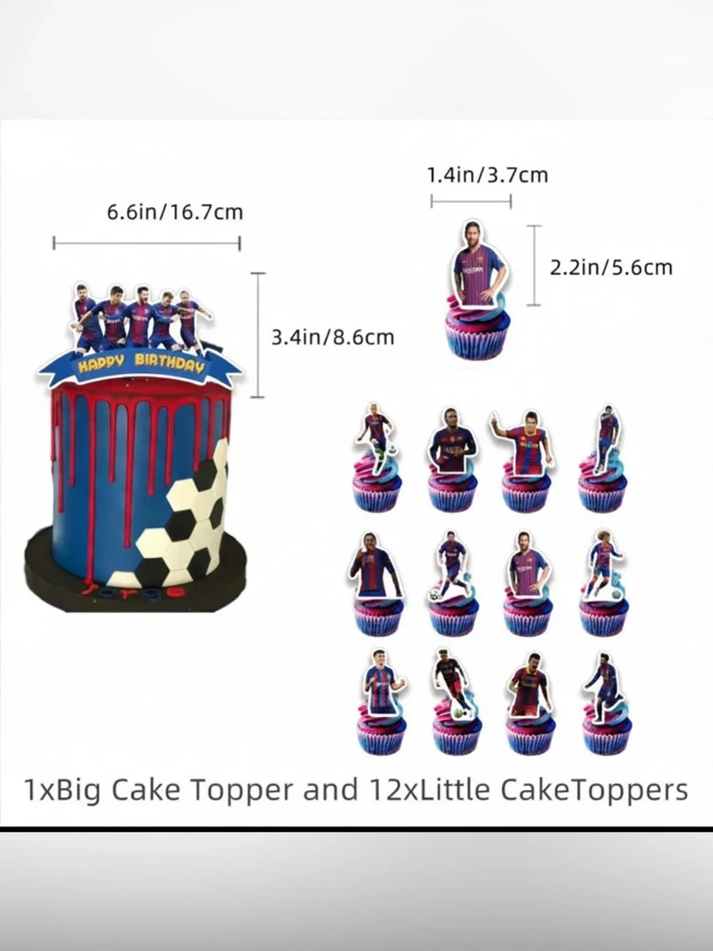 Barcelona Red & Blue Soccer Birthday Party Kit